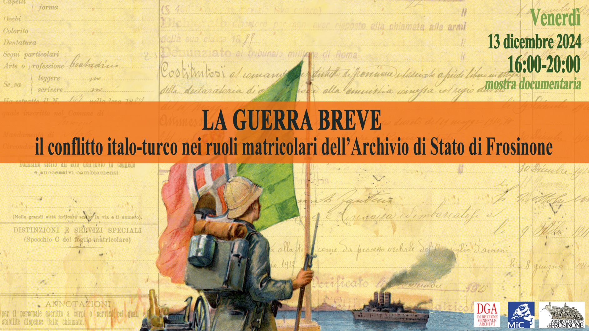 La guerra breve: il conflitto italo-turco nei ruoli matricolari dell'Archivio di Stato di Frosinone